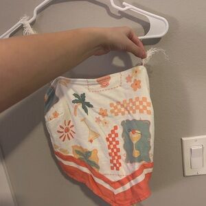 Sienna Sky Orange and Cream Patterned Crop Tank - BROKEN STRAP